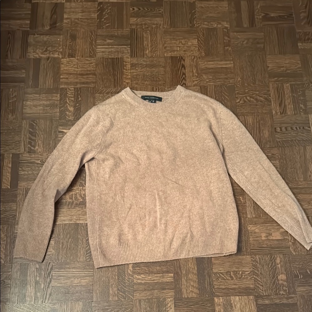 Skull Cashmere Tan Crewneck Sweater